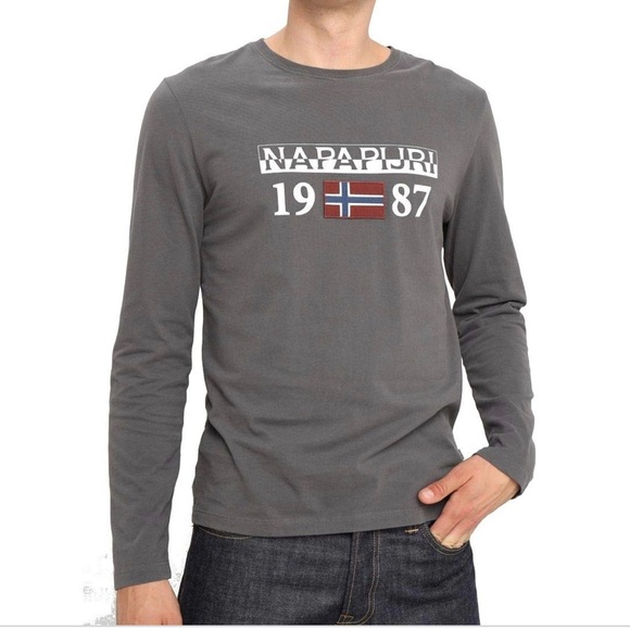 Napapijri Mens Long-sleeve Tshirt - Picture 1 of 4